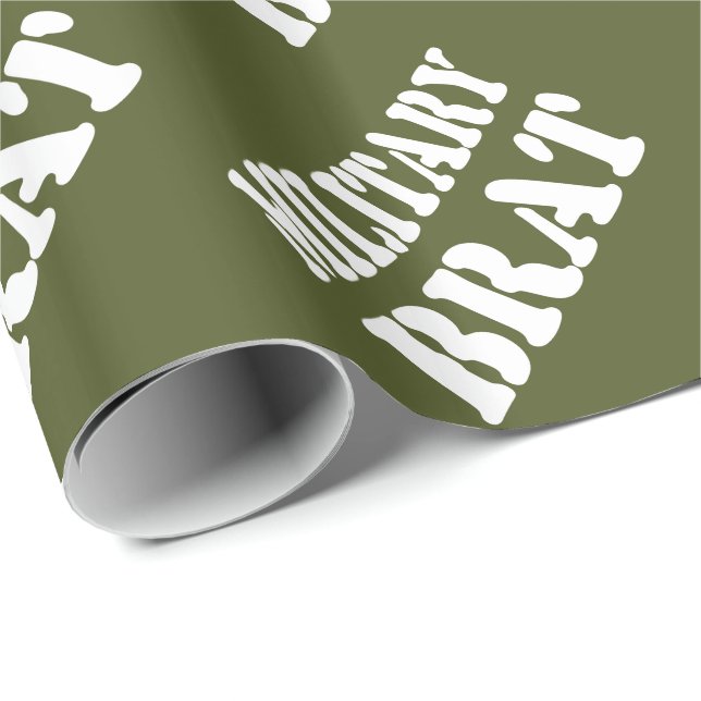 PAPEL DE REGALO BRAT MILITAR (Esquina del rollo)