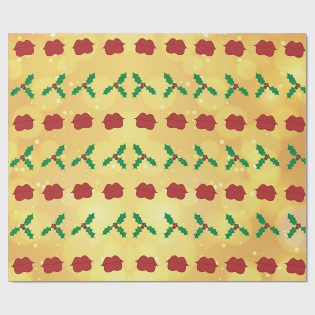 Papel De Regalo Bratz Lips & Mistletoe (Superficie plana)