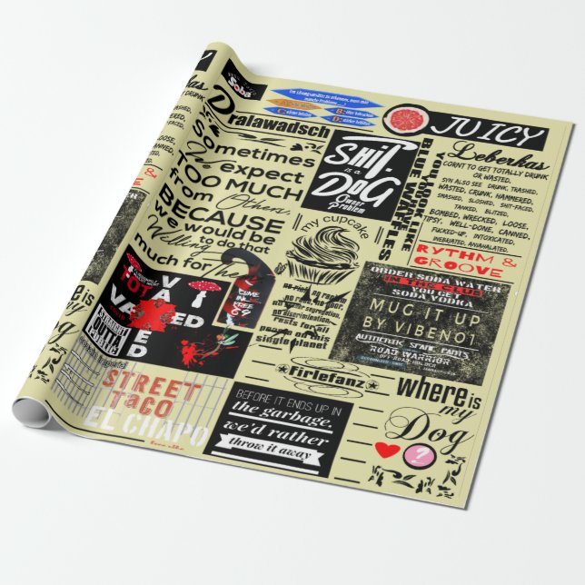 Papel De Regalo Breaking News Wraping Paper (Desenrollado)