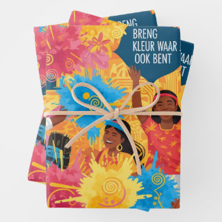 Papel de Regalo "Breng Kleur" Suriname Phagwa / Ho