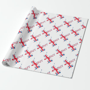 PAPEL DE REGALO BREXIT HACIA FUERA UNION JACK