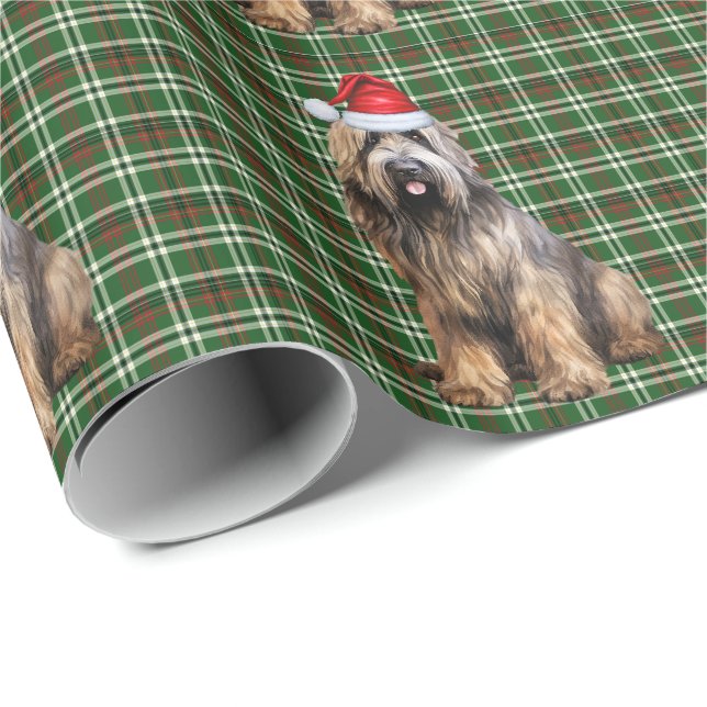 Papel De Regalo Briard Shepherd Dog Funny Navidades de vacaciones (Esquina del rollo)