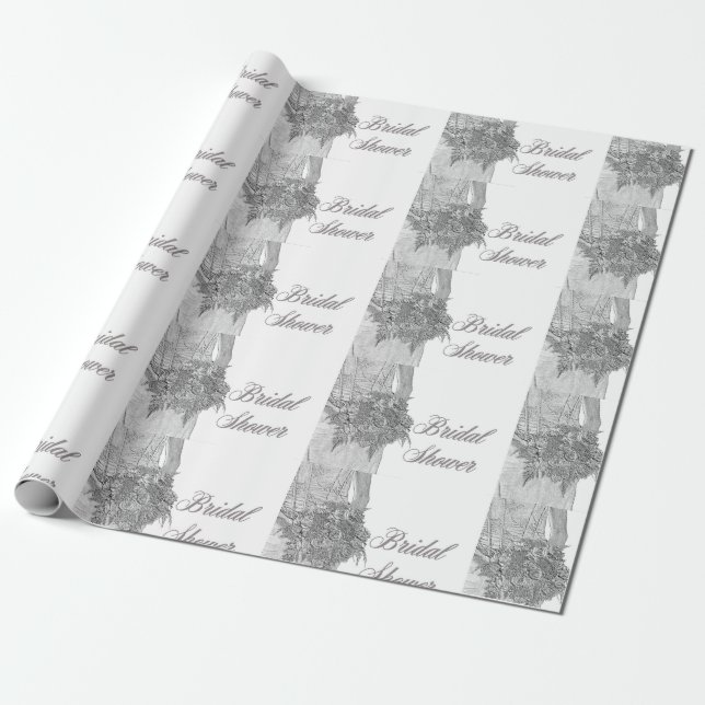 Papel De Regalo Bridal Shower (Desenrollado)