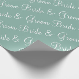 Papel De Regalo Bride Groom Script Wedding Shower