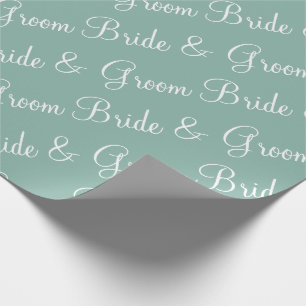 Papel De Regalo Bride Groom Script Wedding Shower
