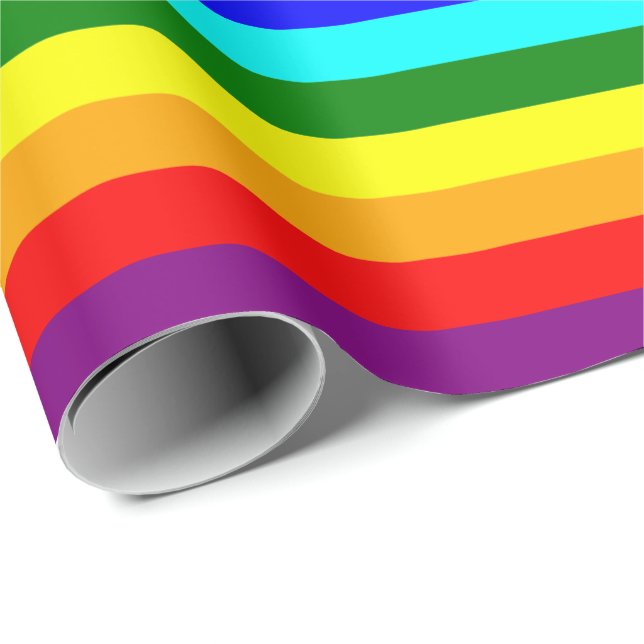 Papel De Regalo Bright Classic Rainbow (Esquina del rollo)