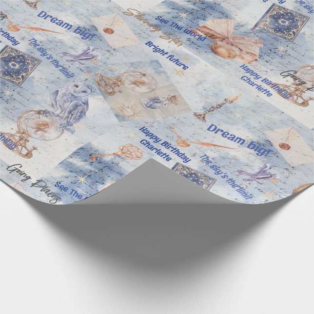 Papel De Regalo Bright Future Mystical Birthday Adolescente Añadir (Esquina)
