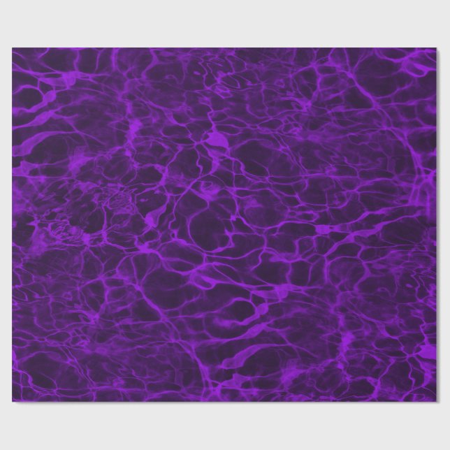 Papel De Regalo Bright Neon Purple Flaming Water (Superficie plana)