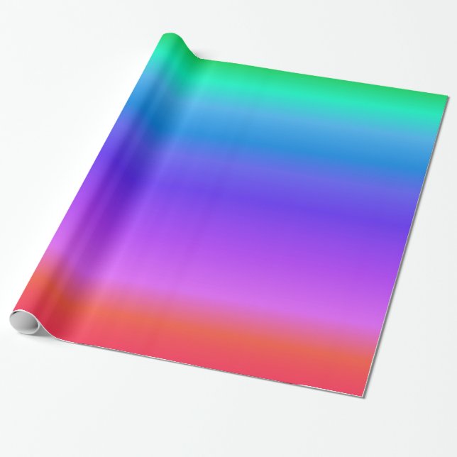Papel De Regalo Bright Pastel Arcoiris (Desenrollado)