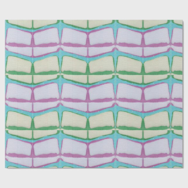 Papel De Regalo Bright Springtime Chevron Shibori  (Superficie plana)