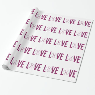 Papel de Regalo Brillante Amor por el Béisbol