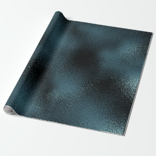 Papel De Regalo Brillante atractivo de cristal verde azulado del