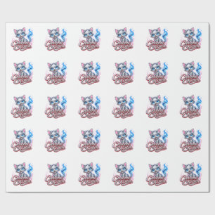 Papel de regalo brillante CHROME KITTEN