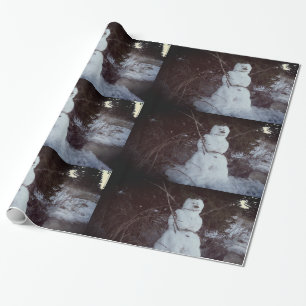 Papel de regalo brillante con foto de muñeco de ni