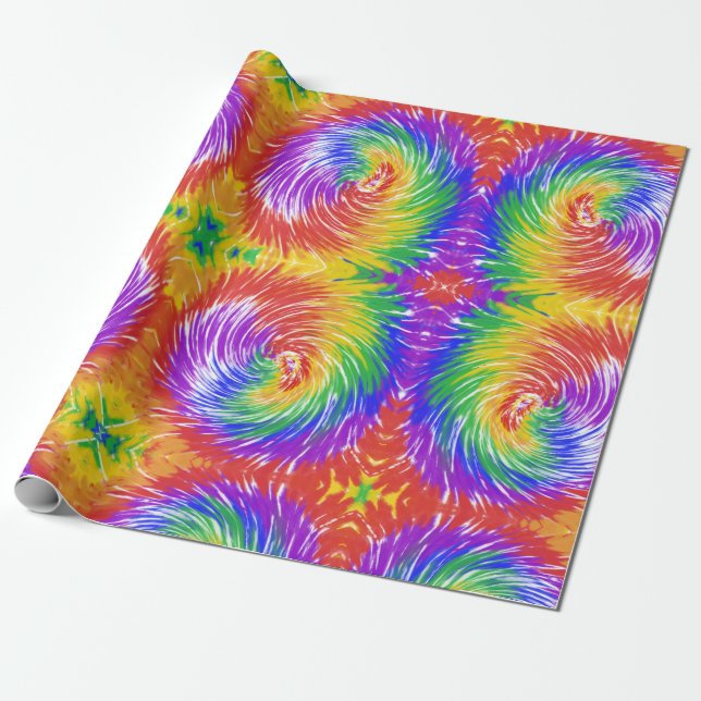 Papel De Regalo Brillante de tinte de arcoiris brillante (Desenrollado)