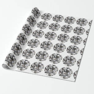 Papel De Regalo Brillante Diamante Redondo