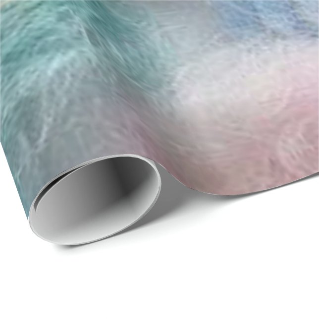 Papel de regalo brillante hilo pastel (Esquina del rollo)
