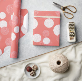 Papel De Regalo Brillante patrón de brillo blanco coral vibrante