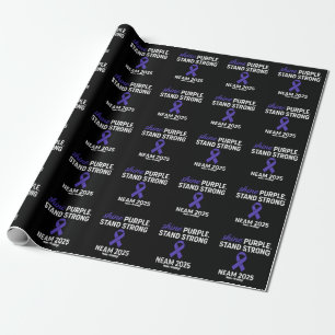 Papel De Regalo Brillante Púrpura Sólida Epilepsia de NEAM 2025
