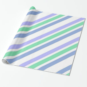 Papel de Regalo Brillante Purpura Verde Raya