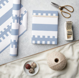 Papel de regalo brillante raya azul y blanco 