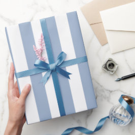 Papel de regalo brillante raya azul y blanco 