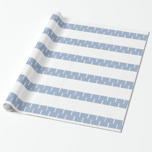 Papel de regalo brillante raya azul y blanco 