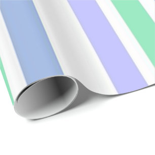 Papel de regalo brillante raya verde morado