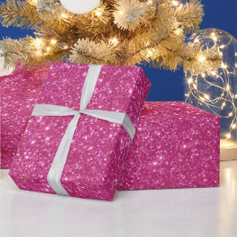 Papel De Regalo Brillante rosa caliente destello patrón de purpuri
