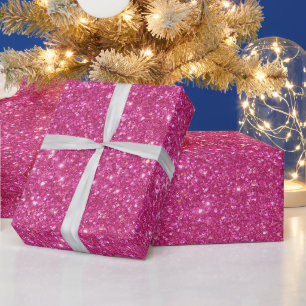 Papel De Regalo Brillante rosa caliente destello patrón de purpuri