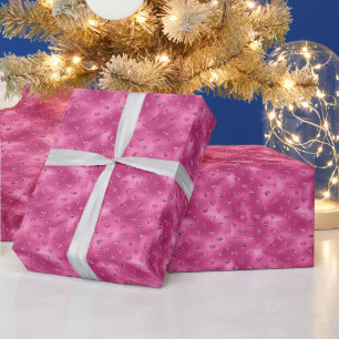 Papel De Regalo Brillante Rosa Glam Diamantes Brillantes