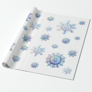 Papel De Regalo Brillante Snowflake