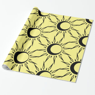 Papel De Regalo Brillante Sun Crescent Moon Thunder_Cove