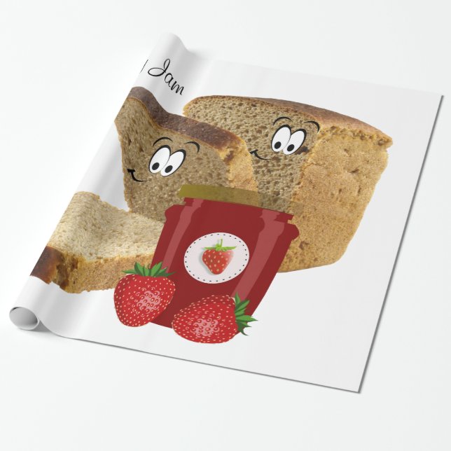 Papel de Regalo Brillante, Tostada de Mermelada de (Desenrollado)