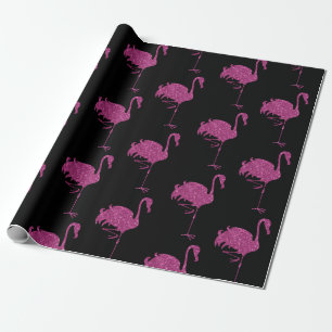 Papel De Regalo Brillantes Flamencos Rosados Patrones De Baldosas
