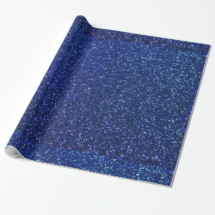 Papel De Regalo Brillantina azul