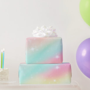Papel De Regalo Brillo arcoiris