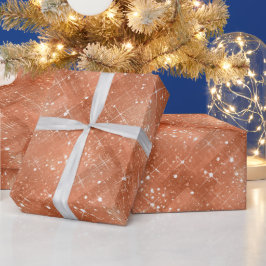 Papel De Regalo Brillo beige resplandor cálido de terracota patrón