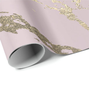 Papel De Regalo Brillo brillante de mármol dorado delgado antimet