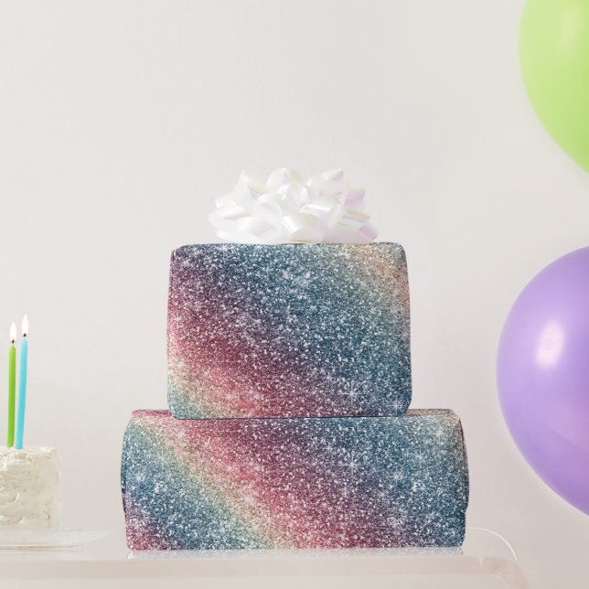 Papel De Regalo Brillo de Arcoíris  (Regalos de fiesta)