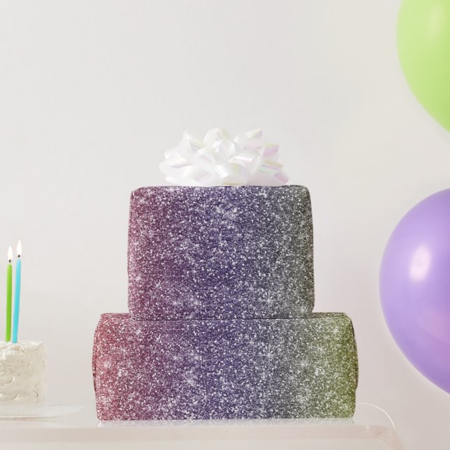 Papel De Regalo Brillo de Arcoíris  (Regalos de fiesta)