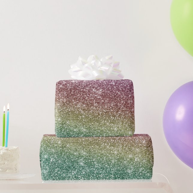 Papel De Regalo Brillo de Arcoíris  (Regalos de fiesta)