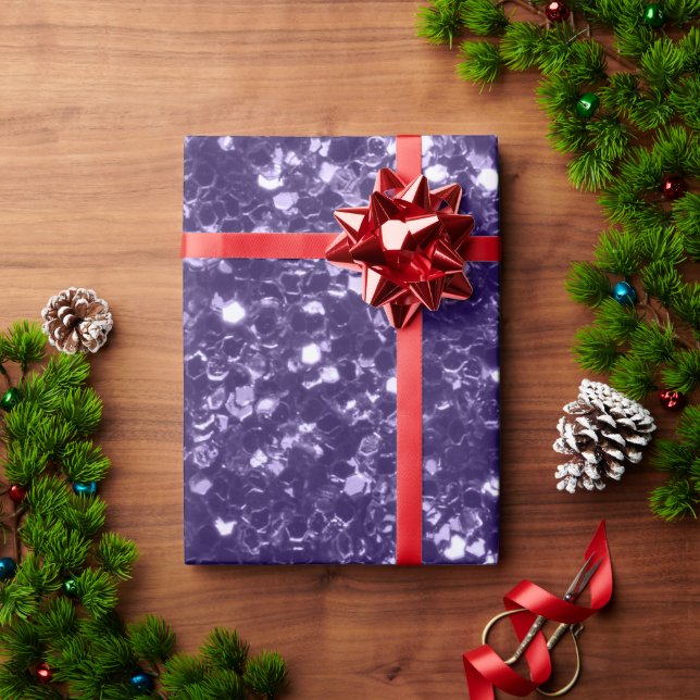 Papel De Regalo Brillo de purpura ultra violeta oscuro (Regalo de vacaciones)