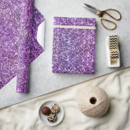 Papel De Regalo Brillo degradado iridiscente púrpura y rosa