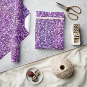 Papel De Regalo Brillo degradado iridiscente púrpura y rosa