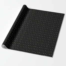 Papel De Regalo Brillo Elegante Negro y Dorado