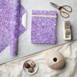 Papel De Regalo Brillo Gradiente Iridescente Púrpura Elegante