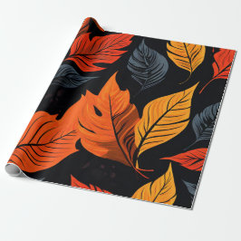 Papel De Regalo Brillo otoñal: Patrones de hojas radiantes