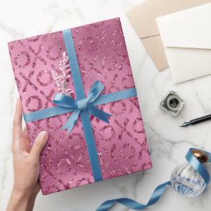 Papel De Regalo Brillo Rosa XOXO