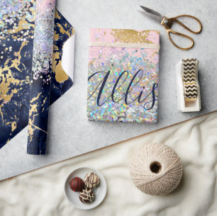 Papel De Regalo Brillo y mármol personalizados 